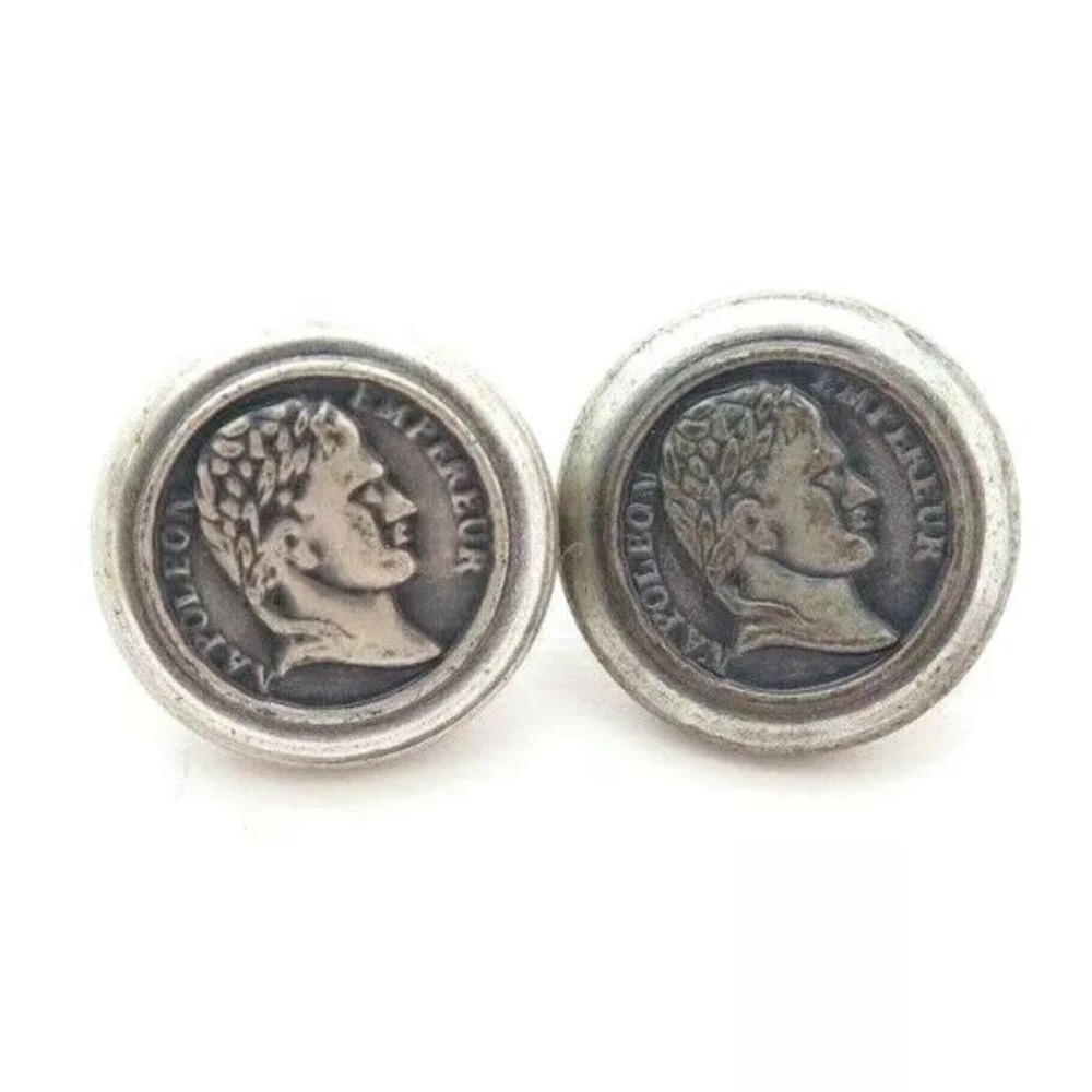 NAPOLEON EMPEREUR‎ VINTAGE SILVER BUTTONS